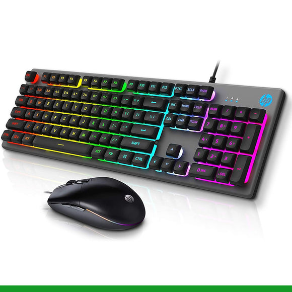 HP KM300F Wired USB RGB Gaming Keyboard and Mouse