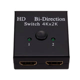 4K HDMI-compatible Switch 2 Ports Bi-directional Switcher
