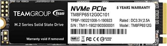 TEAMGROUP 512GB NVMe PCIe M.2 Internal SSD