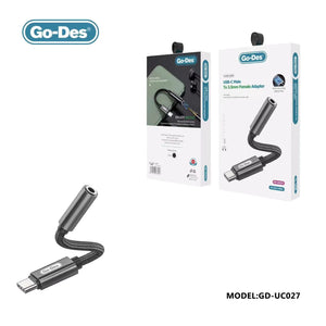 GO-DES USB-C MALE TO 3.5MM FEMALE ADAPTER