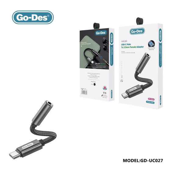 GO-DES USB-C MALE TO 3.5MM FEMALE ADAPTER