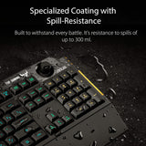 ASUS TUF K1 Spill-Resistant Aura Sync RGB Membrane Wired Gaming Keyboard