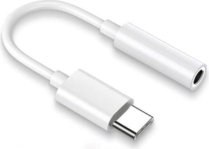 USB Type -C Headset jack Adapter to  3.5mm Ultra Audio AUX female Jack  - White