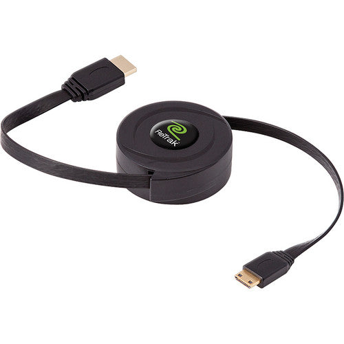 ReTrak Retractable High-Speed Mini-HDMI to HDMI Cable (5')