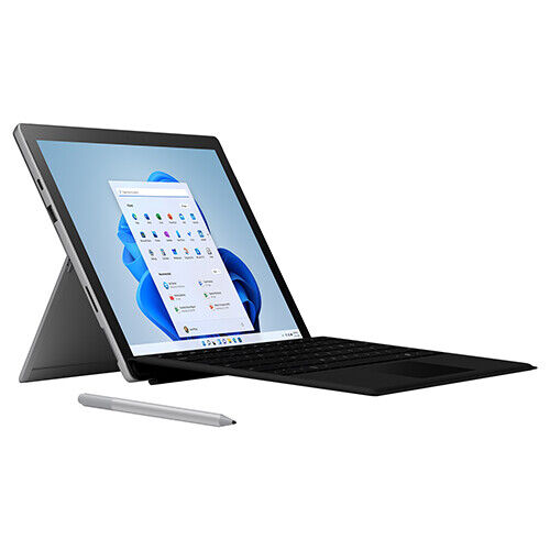 Microsoft Surface Pro 7+ Bundle | Intel Core i5 8GB RAM 128GB SSD Platinum with Black Surface Type Cover and Surface Pen Platinum