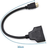 HAYSENSER HDMI MALE TO 2X FEMALE HDMI SPLITTER CABLE 30CM