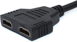 HAYSENSER HDMI MALE TO 2X FEMALE HDMI SPLITTER CABLE 30CM