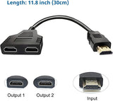 HAYSENSER HDMI MALE TO 2X FEMALE HDMI SPLITTER CABLE 30CM