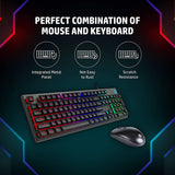 HP KM300F Wired Gaming Keyboard & Mouse Combo, Membrane Backlit,26 Keys Anti-Ghosting, 3 LED Indicators & 3D 6K USB Mouse with 6400DPI,Six-Speed Cyclic Resolution Switching