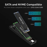 Sabrent USB 3.2 Type-C Tool-Free Enclosure for M.2 PCIe NVMe and SATA SSDs