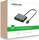 UGREEN HDMI TO VGA + HDMI  CONVERTER- 40744