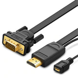 UGREEN G3R0E4E4N9 HDMI TO VGA CONVERTER  CABLE 1.5M (BLACK) – 30449