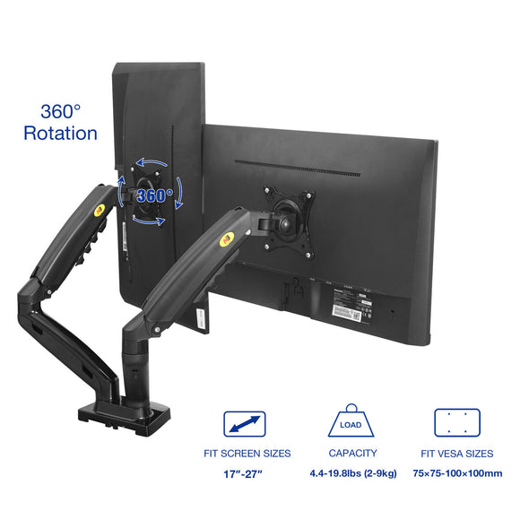 NB Model-F160 Dual Screen Desktop Mount