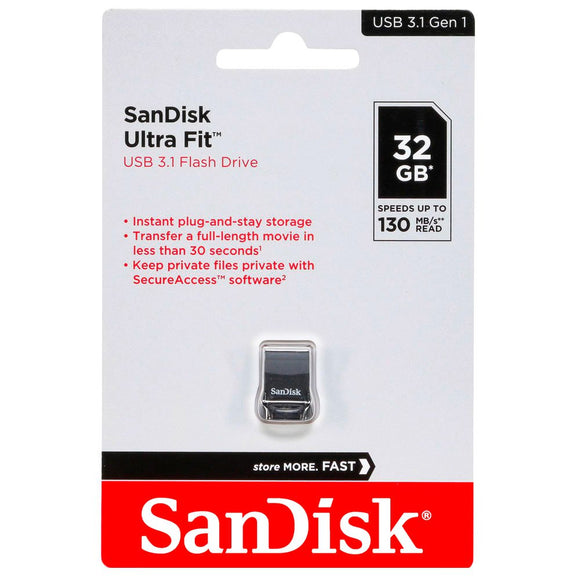 SANDISK 32GB ULTRAFIT USB 3.1 FLASH DRIVE